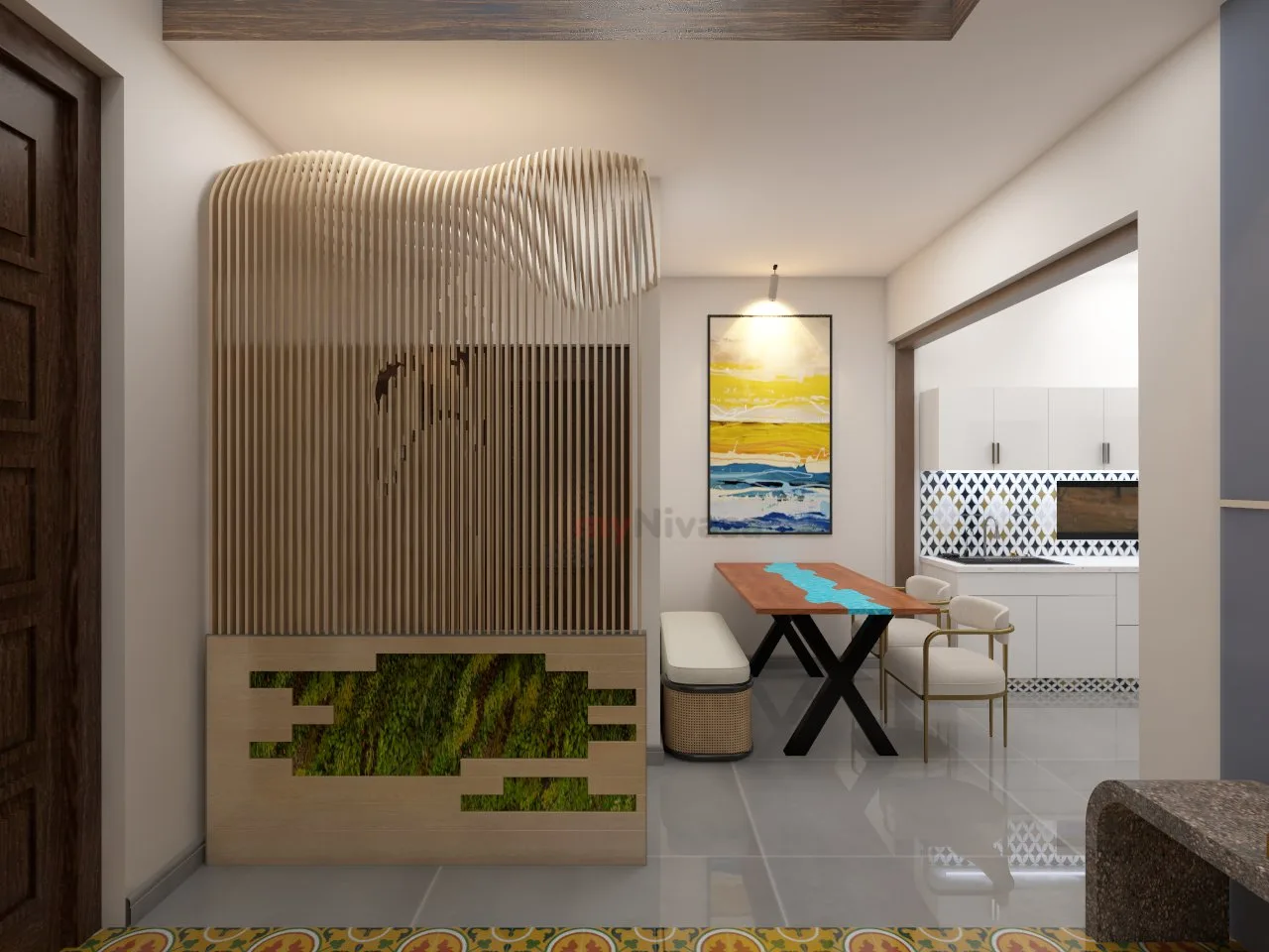 Chitradurga Master Bedroom Interior Design by myNivasa